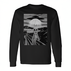 Camiseta de manga larga Alien Schrei Techno Goa Festival Party UFO - Product Image 2
