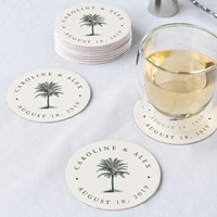 Sous-verres en carton personnalisables imprimables pour boissons, super absorbants, carrés ou ronds, en papier, très populaires