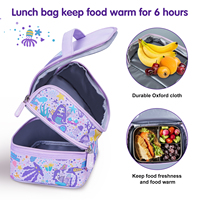 Sac à déjeuner isotherme NOHOO à double étage pour enfants, imprimé intégral, très vendu