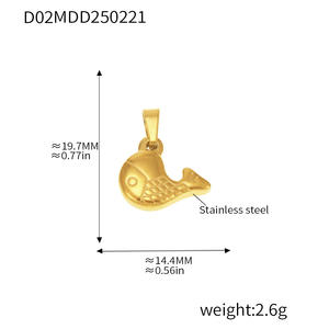 Collier pendentif cœur tendance en acier inoxydable plaqué or 18 carats, <span class=keywords><strong>série</strong></span> Océan Européen et Américain, vente en gros, idéal pour cadeau - Product Image 5