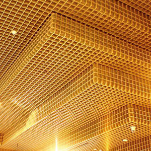 Panneaux <span class=keywords><strong>de</strong></span> plafond en grille à cellules ouvertes en aluminium - Design moderne, insonorisants et imperméables pour hôtel, extérieur et centre commercial - Product Image 5