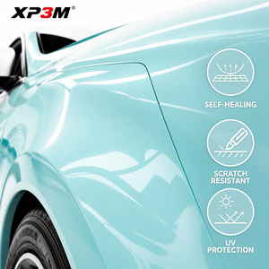 ฟิล์มใสกันรอยรถยนต์ XP3M Cold Crystal Light Blue OEM Gloss TPU สีฟ้าอ่อน ความหนา 7.5 มิล ซ่อมแซมตัวเองได้ ป้องกันรอยขีดข่วน ป้องกันสีเหลือง ติดตั้งแบบเปียก - Product Image 3