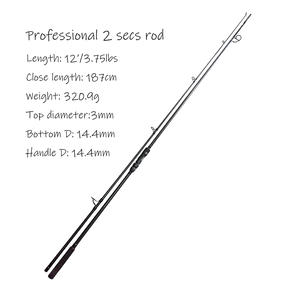 Nouvelle canne à carpe en fibre de carbone 1K professionnelle, <span class=keywords><strong>2</strong></span> sections, 12 pieds, 3,75 lb, porte-moulinet ALPS, canne à carpe personnalisée pour la pêche en eau douce - Product Image 6