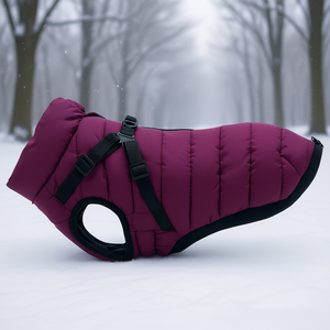 Abrigo de Invierno para Perro Pirou, Talla XXS (24 cm), Color Granate, Chaqueta Cálida para Mascotas, Ropa para Exteriores - Product Image 3