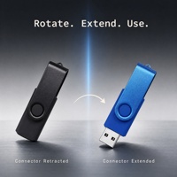 Flashdisk USB Putar Logo Kustom 32GB USB 2.0 Pen Drive Grosir Gantungan Kunci Promosi Memory Stick