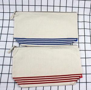 Kit <span class=keywords><strong>o</strong></span> custodia per trucco in cotone 100% per borsa in tela cosmetica per ragazze astuccio cosmetico da viaggio portatile con Logo personalizzato - Product Image 4