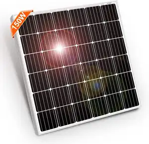 Panel surya RV 12V sel Mono kualitas tinggi Kit Panel surya 50W 100W 120W 150W Panel surya pengisi daya surya Mono untuk baterai
