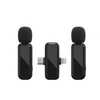 Micrófono inalámbrico Earldom Lavalier, mini micrófono de solapa para transmisiones en vivo, grabación de videos, entrevistas de programas, enseñanza en video