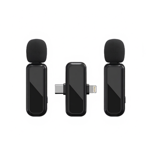 Micrófono inalámbrico Earldom Lavalier, mini micrófono de solapa para transmisiones en vivo, grabación de videos, entrevistas de programas, enseñanza en video - Product Image 1
