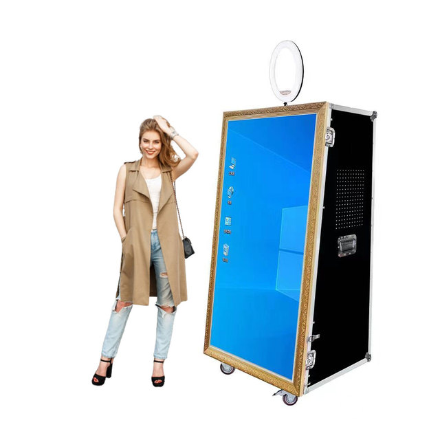 Ai Mirror Photo Booth Photobooth Customization Supplier Wooden Digital Touch Screen Instant Print Camera Photography Kit