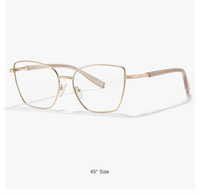 Nouveauté 2026 : Lunettes élégantes, classiques et polyvalentes à monture papillon en métal, anti-lumière bleue et personnalisables