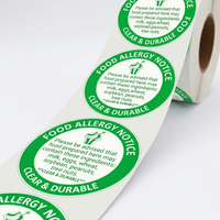 Rouleau d'étiquettes alimentaires imperméables personnalisées pour emballages de crème glacée, autocollants en vinyle résistants aux basses températures, rouleau d'étiquettes avec logo