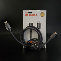 Câbles USB Type C vers USB Type C tressés à double extrémité, de qualité supérieure, transparents, en cristal de glace, résistants et durables