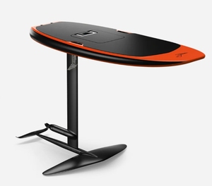 Tabla de Surf Hydrofoil Negra y Naranja NUEVA al por Mayor con Sistema de Aletas Integrado Dawn Patrol 4'8 de Alto Rendimiento - Product Image 1