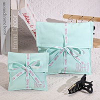 Kantong Kosmetik Kanvas Gaya Kustom, Pouch Parfum dengan Pita, Tas Kemasan Amplop Hadiah Kanvas Berkualitas Tinggi