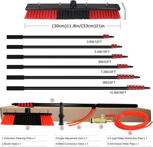 <span class=keywords><strong>Kit</strong></span> de Limpieza de Paneles Solares de 24 pies con Dispensador de Jabón, Poste Telescópico de Aluminio con Alimentación de Agua - Product Image 5