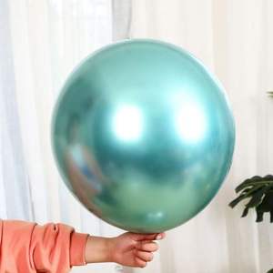 18 pouces fête de noël latex métallique chrome saint valentin ballons décorations de fête grand ballon hélium guirlande arc kit - Product Image 4