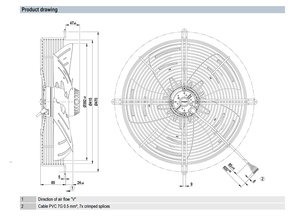 Ventilateur axial AC industriel ebm-papst S4D400-AP12-03/A01 400 mm pour applications de ventilation et de refroidissement HVAC et de condenseurs - Product Image 3