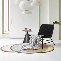 Ensemble de canapé et table en rotin d'extérieur de style nordique, meubles de patio modernes tressés pour villa, cour, jardin, terrasse, balcon