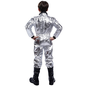 Costume d'astronaute pour enfants, garçons et filles, combinaison spatiale argentée, déguisement de fête d'Halloween pour enfants M094 - Product Image 2