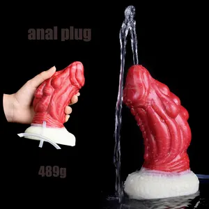 Fabrika büyük oyuncak yapay penis büyük hayvan boşalma Anal Plug Dildos hayvan Squirt seks oyuncakları