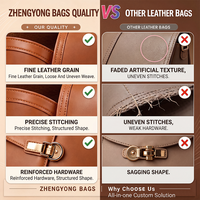JANYO Maßgefertigte Damen Große PU-Leder Tragetasche Mehrere Vordertaschen Goldbeschläge Obergriff Damen Business Arbeit Schulter Handtasche