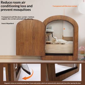 Porte <span class=keywords><strong>pour</strong></span> animaux de compagnie en bois pliable de luxe sur mesure <span class=keywords><strong>pour</strong></span> l'installation murale et domestique, sécurisée, durable, accès intérieur/extérieur <span class=keywords><strong>pour</strong></span> animaux de compagnie, carton - Product Image 4