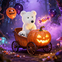 Ours polaire en peluche blanc de 8 pouces, personnalisé, de haute qualité, doux, mignon, animal en peluche, cadeaux parfaits pour les enfants, les amis, la famille