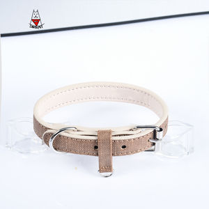 Pu Lederen Hondenhalsband Elegant En Duurzaam Aanpasbare Kleuren Maten Voor Kleine Tot <span class=keywords><strong>Extra</strong></span> Grote Huisdieren Met Elegante Bontdecoratie - Product Image 4