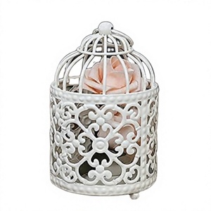 ที่วางเทียนโลหะขนาดเล็ก,ที่แขวนกรงนกโคมไฟ Tealight กลวงที่วางเทียนสำหรับโต๊ะงานแต่งงานปาร์ตี้วาเลนไทน์ - Product Image 1