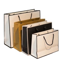 Pratique Kraft à la mode estampage à chaud parfum paquet sacs en papier Art papier fenêtre à la main pour vêtements chaussettes chaussures fourrure