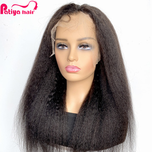 Perruque indienne de meilleure qualité pour femmes, perruque à dentelle crépue et droite, prix le plus bas, perruques indiennes brutes en cheveux humains naturels, vente en gros - Product Image 1