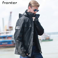 Veste polaire 3-en-1 pour homme, grande taille, haute qualité, personnalisée, avec fermeture éclair en cuir de vache, respirante et imperméable, collection hiver 2025