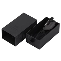Étui à lunettes de soleil personnalisé avec logo noir imprimé, boîte de rangement en carton rigide pour lunettes de soleil
