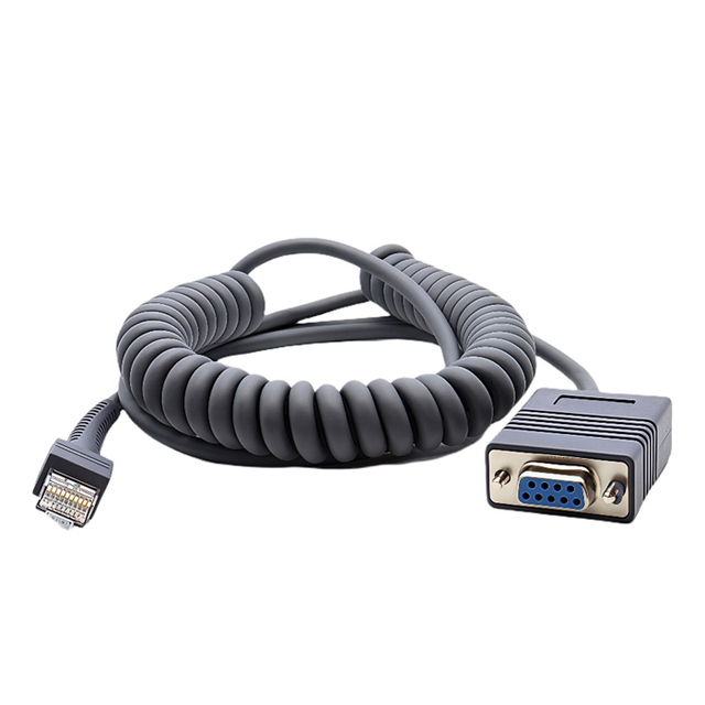 D3159 3m length spring Barcode USB Scanner Cable for Symbol LS2208 DS4208 1203 4008 DS9208 and so on
