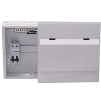 Tableau de distribution électrique 6 voies 100A avec disjoncteurs, coffret métallique en acier