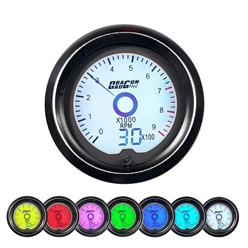 2 52 Mm Tacometro RPM Medidor LED CAR AUTO TACHOMETER AUTO TACHOMEME Medidor De