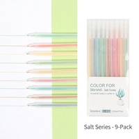 Nouvelle Série Multicolore MOLANDI – Stylo Gel Morandi en Plastique, Lot de Couleurs 9/36/24 Couleurs, Pointe Aiguille Rétro 0.6mm, Idéal pour le Bureau et l'École
