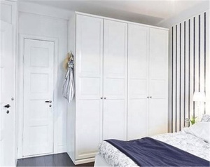 Classique <span class=keywords><strong>France</strong></span> style Argent En Bois Chambre A Coucher Armoire - Product Image 3