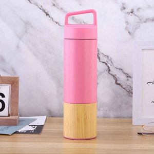 Double-Layer Stainless Steel Eco-Friendly Bamboo Shell Vacuum <b>Flask</b> - Product Image 2