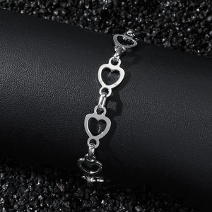 Pulsera de Cadena con Corazón, Diseño Popular 2026, Estilo Hiphop, Acero Inoxidable, Unisex, Joyería de Moda, Venta al Por Mayor - Product Image 2