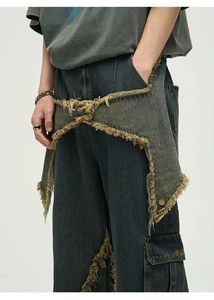 High Street Wear Boys & Men's Women's Vintage Medium Wash Mid Waist Straight Cotton Denim <b>Jeans</b> - Product Image 2