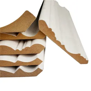 Белая грунтованная доска из МДФ, плинтус, плинтус из МДФ, каркас, архитектурная формовка МДФ