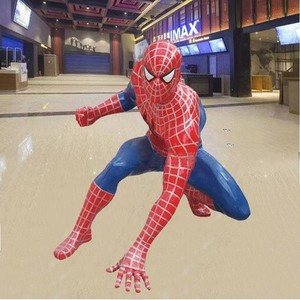 Statua di <span class=keywords><strong>Spiderman</strong></span> in Vetroresina a Grandezza Naturale, Scultura Decorativa in Resina per Parchi a Tema all'Aperto - Product Image 2