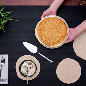 ที่รองจานพู่ทรงกลมหรูหราผ้าลูกไม้ทำมือกันน้ำสไตล์สก๊อตสำหรับงานแต่งงานขายดี - Product Image 1