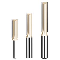 Fraise à défoncer en carbure TCT 6,35 mm à 2 dents pour machine à défoncer, outil de coupe pour le travail du bois