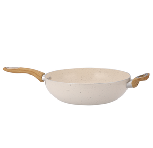 Juego de Ollas y Sartenes de Aluminio de Alta Calidad con Revestimiento de Mármol, Tapas de Vidrio, Asas de Baquelita Suaves al Tacto, Antiadherentes, 7 Piezas, Cerámica, para Gas - Product Image 3