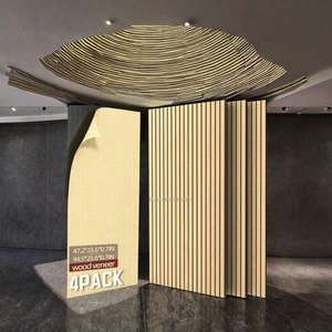 Panneaux muraux décoratifs en <span class=keywords><strong>bois</strong></span> à lattes autocollants faciles à poser et à dé<span class=keywords><strong>coller</strong></span>, panneaux acoustiques absorbant le son pour bureau - Product Image 5