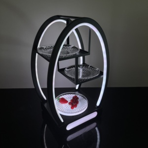 Torre de Exhibición de Ropa Luminosa Sanitizable <span class=keywords><strong>a</strong></span> Medida LiqVis de Tres Niveles con Capa UV, Fácil Instalación para Fiestas VIP en Clubes Nocturnos - Product Image 1