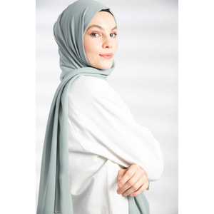 Soft Almond <b>Chiffon</b> <b>Scarf</b> For Women 100% Polyester Lightweight Hijab Accessory - Product Image 2